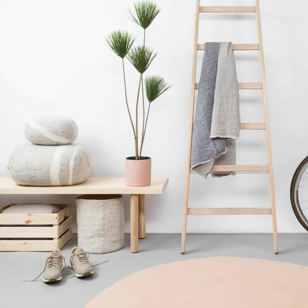 Tapis rond en laine rose 300 cm Merle - myfelt