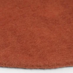 Tapis rond en laine rouge brique 120 cm Lora - myfelt