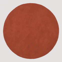 Tapis rond en laine rouge brique 250 cm Lora - myfelt