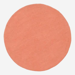 Tapis rond en laine saumon 70 cm Lea - myfelt
