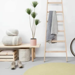 Tapis rond en laine vert clair 200 cm Pitt - myfelt