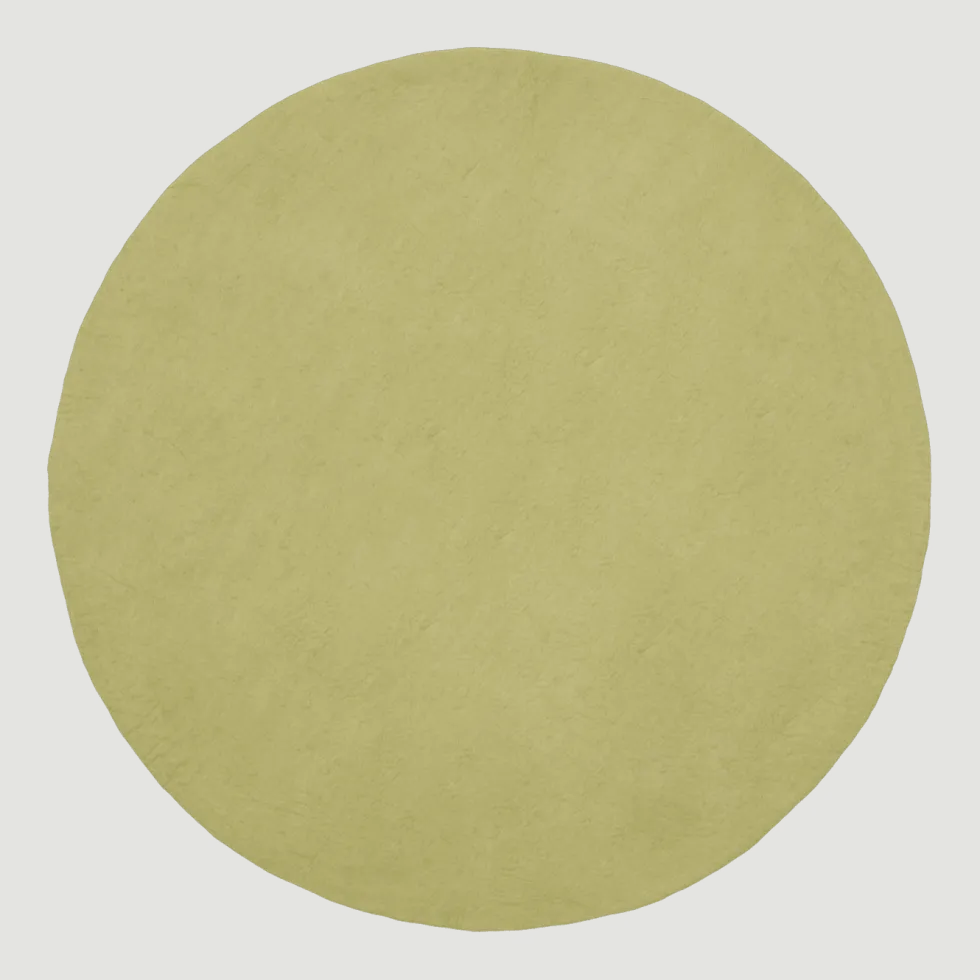 Tapis rond en laine vert clair 300 cm Pitt - myfelt