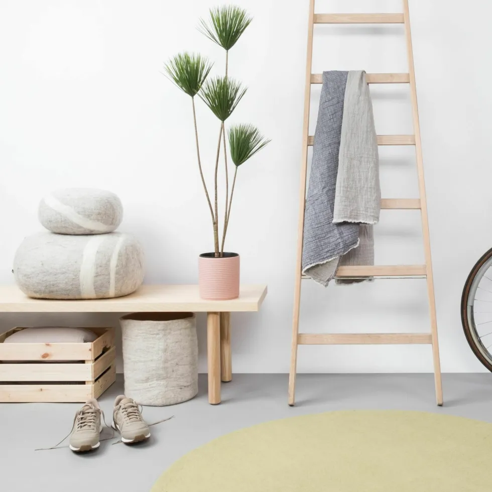 Tapis rond en laine vert clair 300 cm Pitt - myfelt