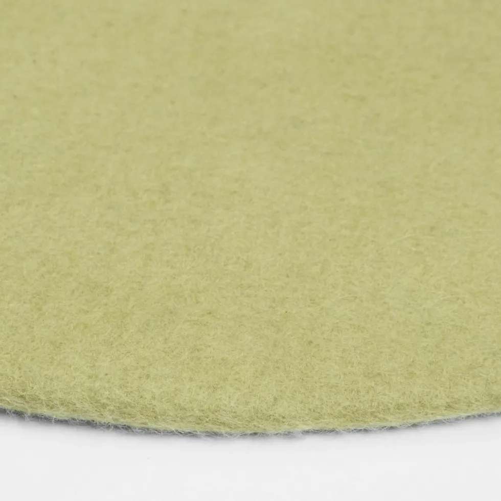 Tapis rond en laine vert clair 300 cm Pitt - myfelt