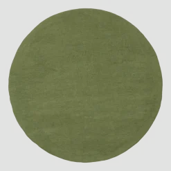 Tapis rond en laine vert 90 cm Kaspar - myfelt