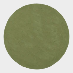 Tapis rond en laine vert 180 cm Kaspar - myfelt