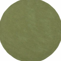 Tapis rond en laine vert 300 cm Kaspar - myfelt