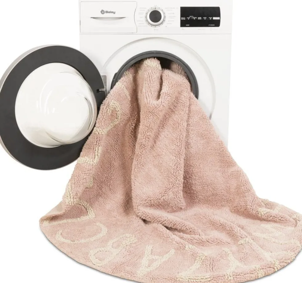 Tapis rond lavable rose 150 cm ABC - Lorena Canals