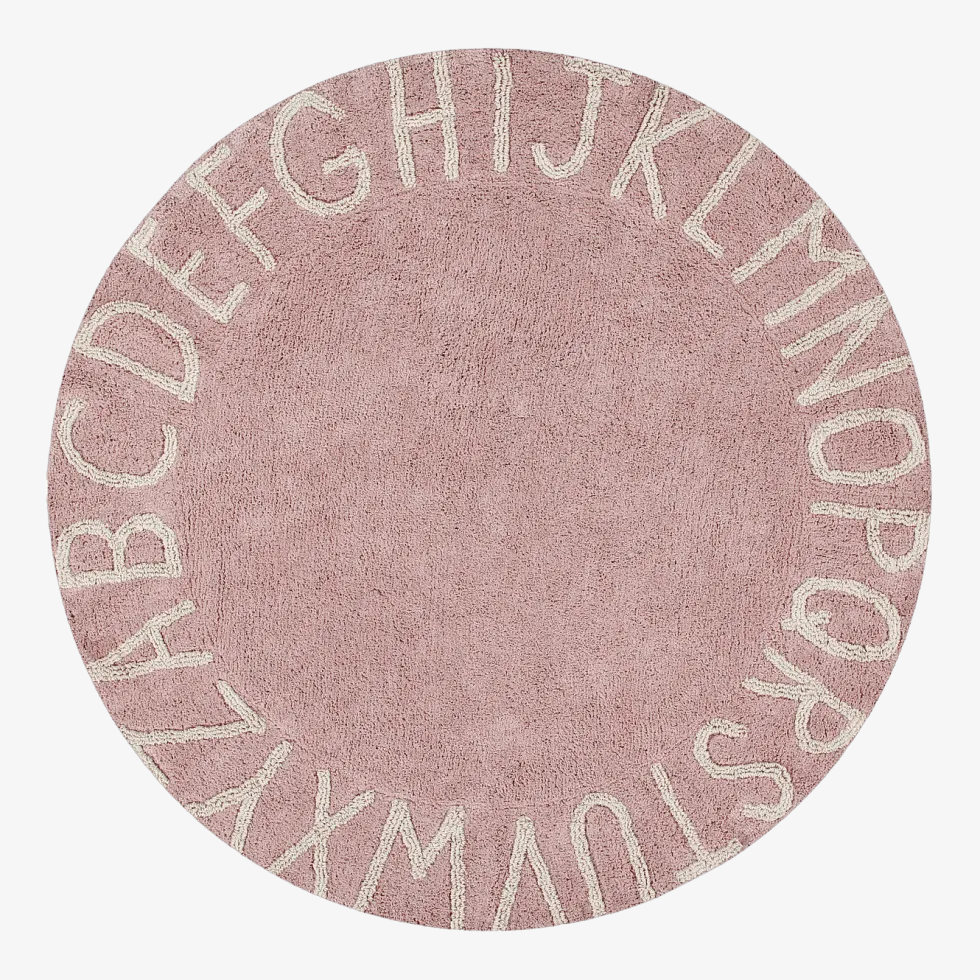Tapis rond lavable rose 150 cm ABC - Lorena Canals