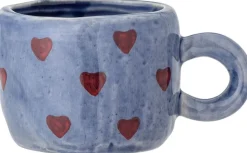 Tasse à espresso en grès bleu coeur Nini - Bloomingville