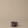 Tasse et dessous de tasse en grès marron 13,5x11x7,5cm Koyo - Ferm living