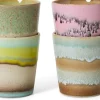 Tasses à café en céramique colorés 70's céramique - HKliving