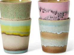 Tasses à café en céramique colorés 70's céramique - HKliving