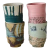 Tasses à café en céramique multicolore 7,2x9,2cm 70's céramique - HKliving