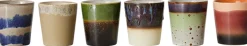 Tasses à café en grès coloré 7,5x8cm Grounding - HKliving