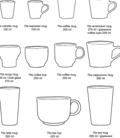 2 Tasses à café lungo en céramique Basalte Vaisselle 70's - HKliving