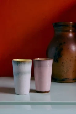 2 tasses en céramique fresco 7,5x13cm 70's ceramics - HKliving