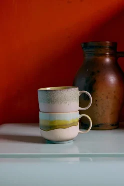 2 tasses à thé en céramique néo 14,2x10,4x8,3cm 70's ceramics - HKliving