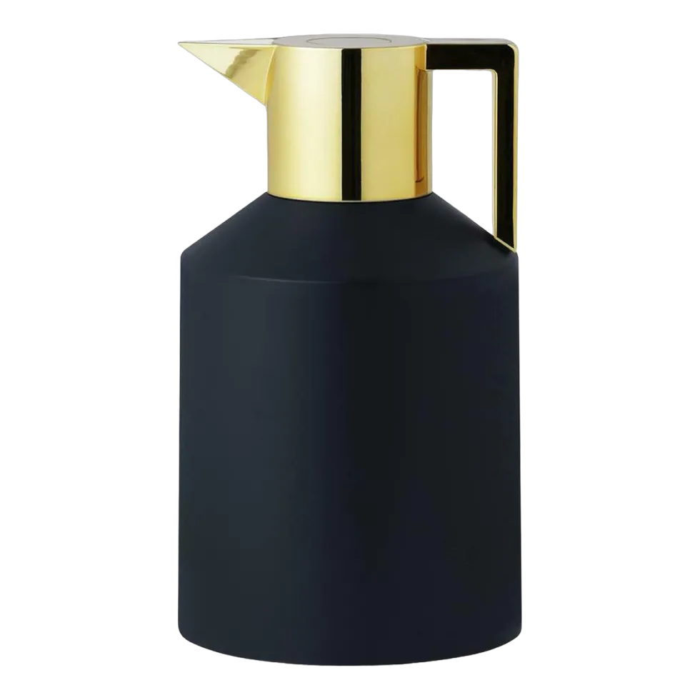 Thermos en plastique noire et dorée 1,5L Geo Vacuum - Normann Copenhagen