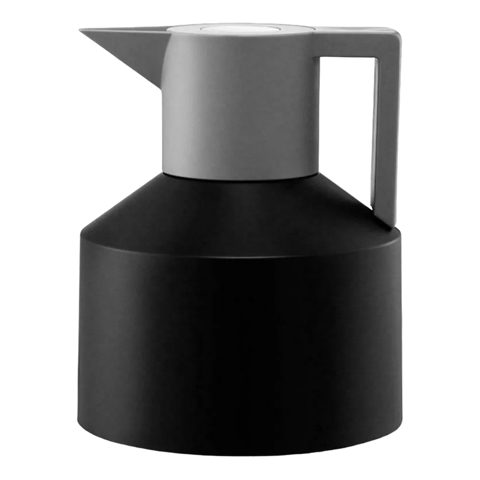 Thermos en plastique noire et grise 1L Geo Vacuum - Normann Copenhagen