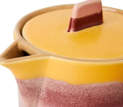 Théière en grès jaune coucher de soleil Vaisselle 70s - HKLIVING