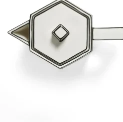 Théière en porcelaine blanc et noir Carte Blanche - SERAX