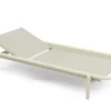 Transat en aluminium beige avec son matelas gris 212x97x39cm Sunbud Fatboy