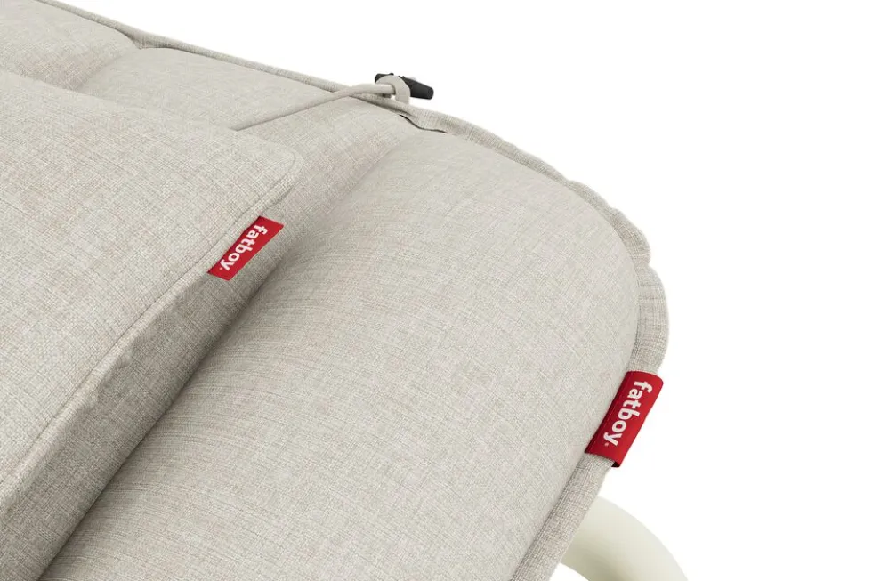 Transat en aluminium beige avec son matelas gris 212x97x39cm Sunbud Fatboy