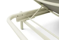 Transat en aluminium beige avec son matelas 212x97x39cm Sunbud - Fatboy