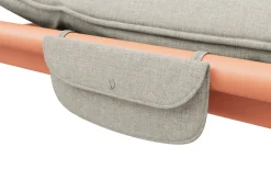 Transat en aluminium orange avec son matelas gris 212x97x39cm Sunbud - Fatboy