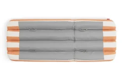 Transat en aluminium orange avec son matelas rayé orange 212x97x39cm Sunbud - Fatboy