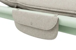Transat en aluminium vert avec son matelas gris 212x97x39cm Sunbud - Fatboy