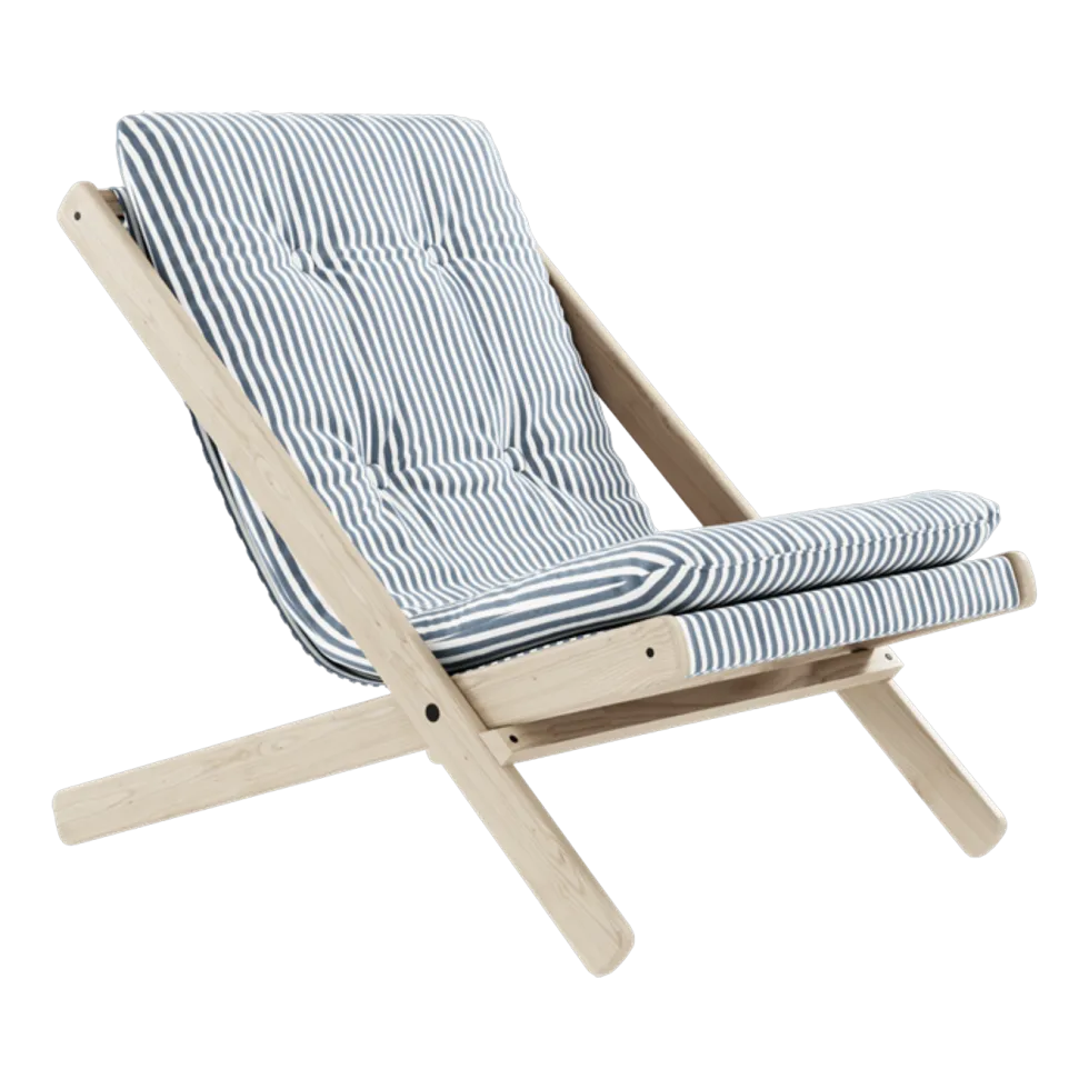 Transat en bois bleu et blanc Boogie - Karup Design