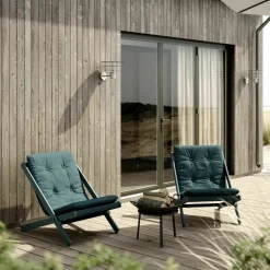 Transat en bois et coton bleu Boogie - Karup Design