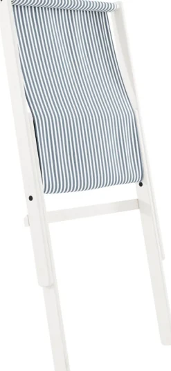 Transat en hêtre et tissu bleu rayé Boogie - Karup Design