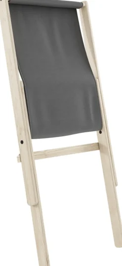Transat en hêtre et tissu gris foncé Boogie - Karup Design