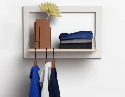 Tringle à vêtements en bouleau teinté blanc 60x40cm Hängrail Fläpps - Ambivalenz