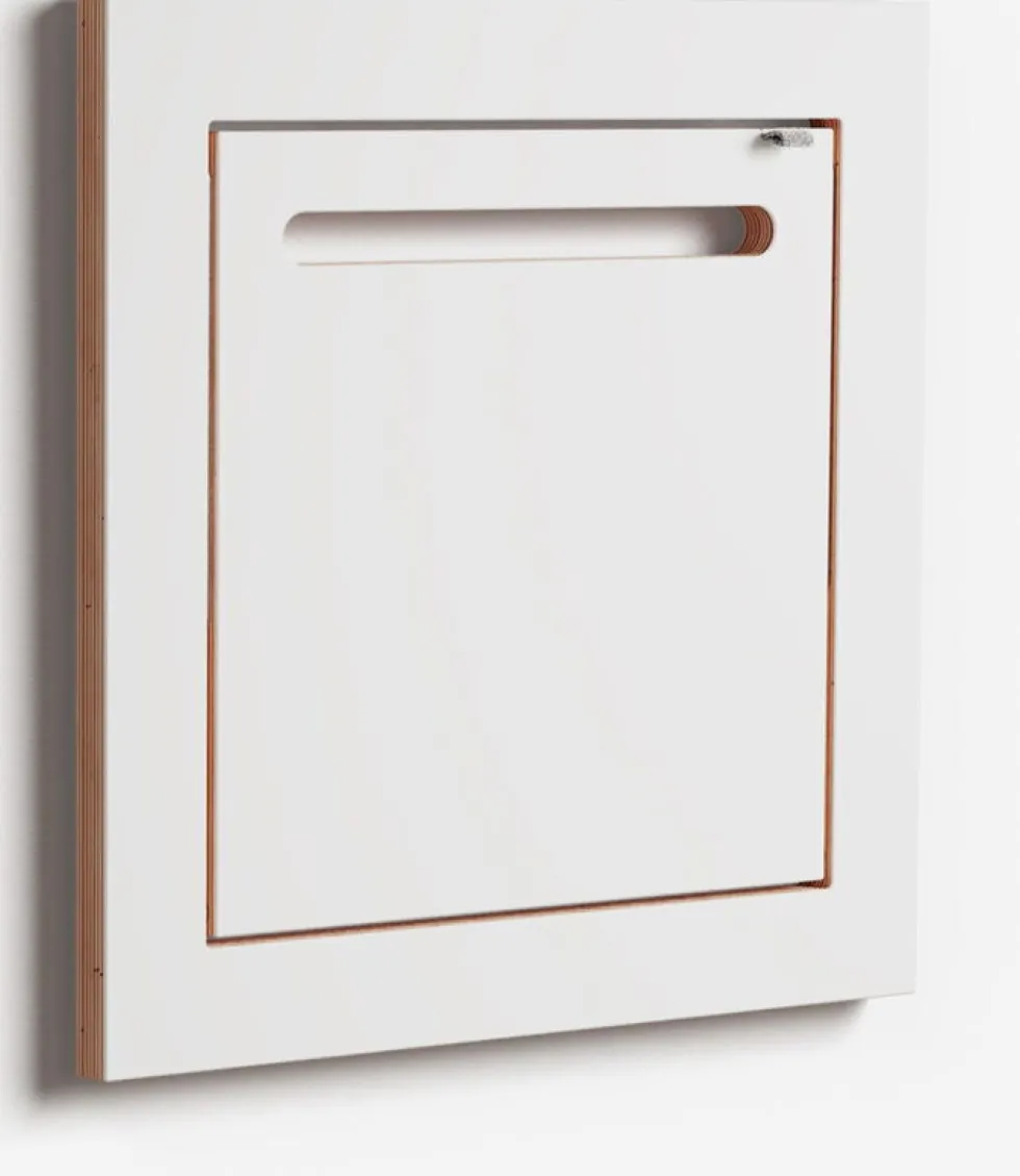 Tringle à vêtements en bouleau teinté blanc 40x40cm Hängrail Fläpps - Ambivalenz