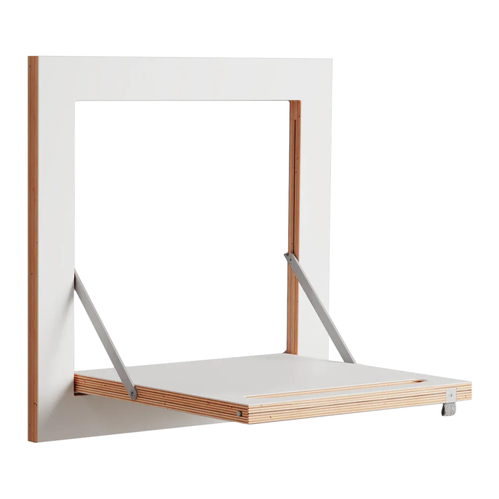 Tringle à vêtements en bouleau teinté blanc 40x40cm Hängrail Fläpps - Ambivalenz