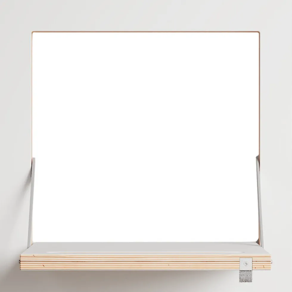 Tringle à vêtements en bouleau teinté blanc 40x40cm Hängrail Fläpps - Ambivalenz