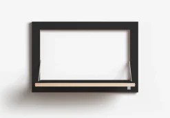 Tringle à vêtements en bouleau teinté noir 60x40cm Hängrail Fläpps - Ambivalenz
