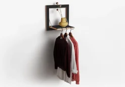 Tringle à vêtements en bouleau teinté noir 40x40cm Hängrail Fläpps - Ambivalenz