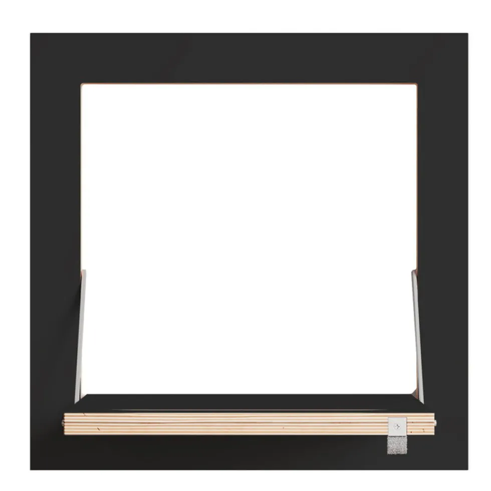Tringle à vêtements en bouleau teinté noir 40x40cm Hängrail Fläpps - Ambivalenz