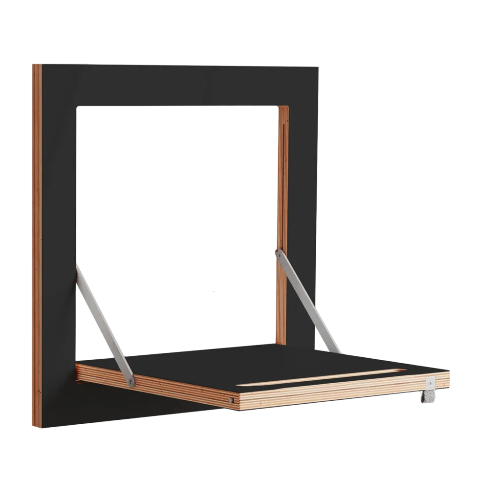 Tringle à vêtements en bouleau teinté noir 40x40cm Hängrail Fläpps - Ambivalenz