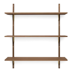 Triple étagère en chêne foncé 87cm Sector - Ferm living