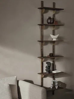 Triple étagère en chêne foncé 54cm Sector - Ferm living