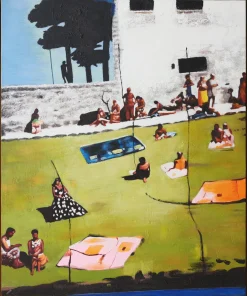 Œuvre d'art encadrée acrylique peinte à la main 127 x 152 cm Endless Summer - HKliving