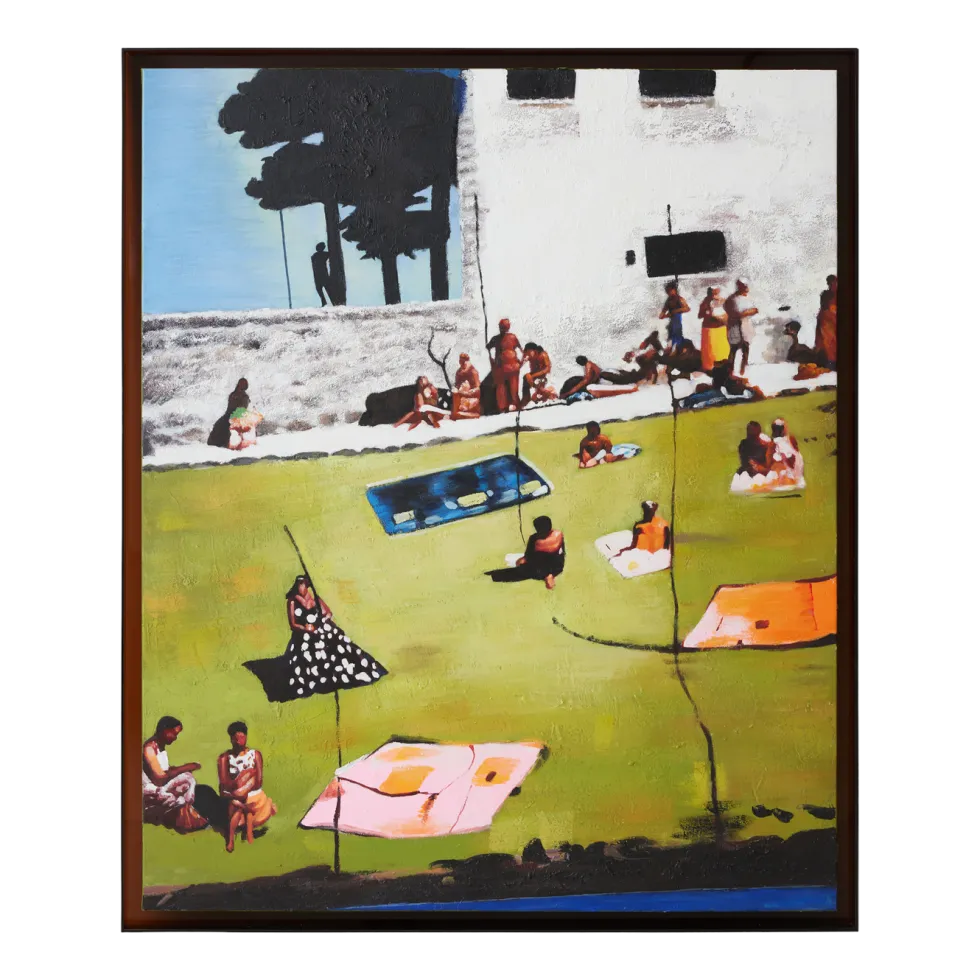 Œuvre d'art encadrée acrylique peinte à la main 127 x 152 cm Endless Summer - HKliving