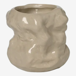 Vase beige en grès Tuck - Ferm Living