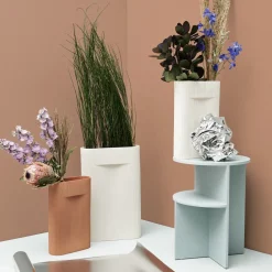 Vase blanc 35 cm Ridge - Muuto